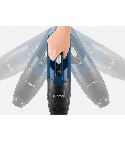 Пылесос вертикальный Bosch BCHF 2MX20 синий, питание от аккумулятора, 150 Вт, уборка сухая, пылесборник 0.4 л