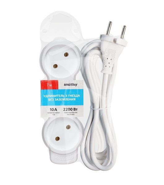 Удлинитель бытовой Smartbuy (SBE-10-3-07m-N) 3 гн х 7,0 м белый