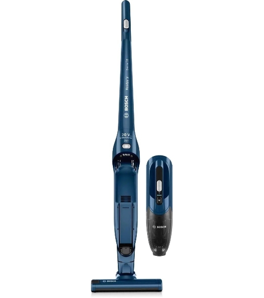 Пылесос вертикальный Bosch BCHF 2MX20 синий, питание от аккумулятора, 150 Вт, уборка сухая, пылесборник 0.4 л