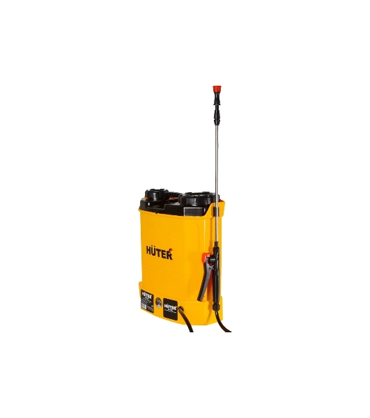 Опрыскиватель аккумуляторный Huter SP-12AC, аккумуляторный, ранцевый, 12л, желтый/черный
