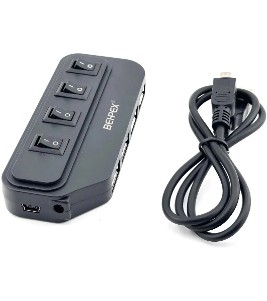 USB-концентратор Behpex BPH-1907, USB 2.0, USB 4 порта, USB