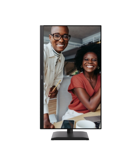 Монитор 27' AOC U27E4CV IPS 3840x2160, 60 Гц, 4 мс, 16:9, 400 кд/м², 2xHDMI 2.0, DP 1.4, DP Out, USB-C (90 Вт), USB Hub (4x USB 3.2), RJ45, 3.5 Jack, динамики (2x2 Вт), HDR Ready, Adaptive-Sync, VESA 100x100, черный
