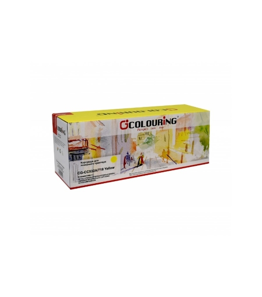Картридж лазерный Colouring CG-CC532A/718 желтый (2800 стр.) для HP LJ CP2025/CM2320/Canon LBP-7200C/7210CDN/MF8330CDN