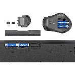 Комплект клавиатура+мышь Oklick S290W беспроводной, USB, 1600 DPI, чёрный, фото4