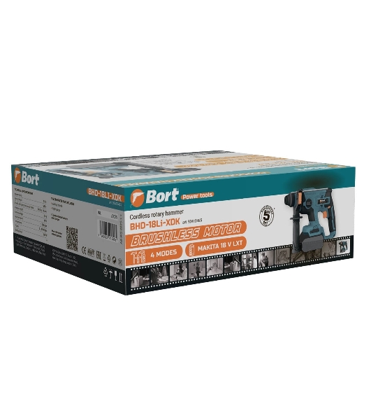 Перфоратор Bort BHD-18Li-XDK, SDS-plus, 18 В, 1,7 Дж, от аккумулятора