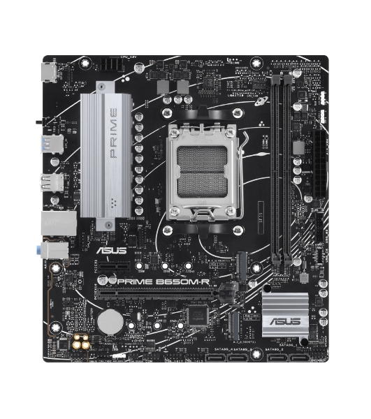 Материнская плата ASUS PRIME B650M-R, Socket AM5, AMD B650, 2xDDR5, 4xSATA, 2xM.2, 1xPCIe 4.0 x16, 1xPCIe x1, 1xHDMI, 1x 2.5Gb LAN, 2xUSB-A 3.2 Gen 1, 4xUSB-A 2.0, 3x3.5 мм, 7.1, mATX