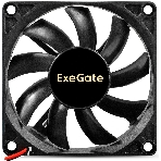 Вентилятор корпусной ExeGate EX08015B2P-24, 80 мм, 2550 об/мин, 30 дБ, 2-pin, без подсветки, фото 1