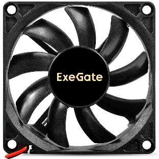 Вентилятор корпусной ExeGate EX08015B2P-24, 80 мм, 2550 об/мин, 30 дБ, 2-pin, без подсветки
