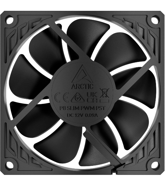 Вентилятор для корпуса ARCTIC P8 SLIM PWM PST Black (ACFAN00295A) черный 80мм 3000rpm 4-pin