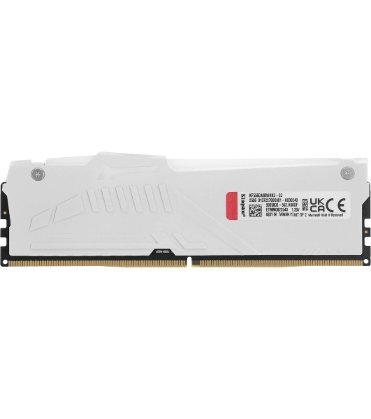 Оперативная память Kingston Fury Beast, DDR5, 32Gb (2x16Gb), 5600MHz, CL40, DIMM, с радиаторами, RGB, белый