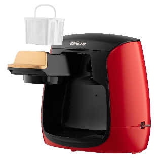 Кофеварка капельная Sencor SCE 2101RD красный, исп. кофе - молотый, 0.3 л. 500 Вт.