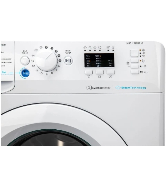 Стиральная машина Indesit BWSA 5109 WWV белый, загрузка фронтальная 5 кг, 1000 об/мин., класс: А