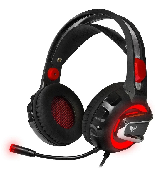Гарнитура Crown CMGH-3000 чёрный/красный, проводная, подсветка