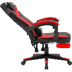 Кресло Defender CRUISER BLACK/RED черный/красный, экокожа, подставка для ног, фото2