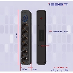 Сетевой фильтр Ippon BK-6-EU-5-10-B 5 м, 6 розеток, черный, коробка, фото8