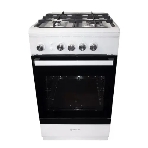 Плита газовая De Luxe 506040.24Г ЧР белый, конфорок 4 шт, духовка 54 л, 50 см x 85 см x 60 см, фото 1