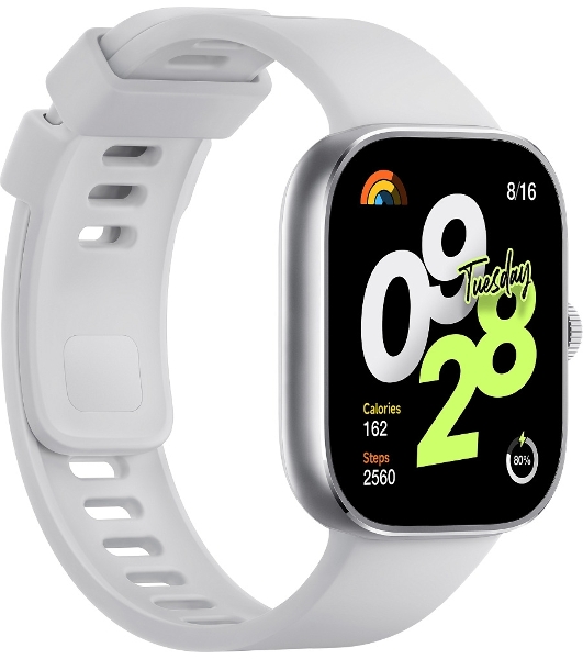 Умные часы Redmi Watch 4, 1.97Э', AMOLED, Bluetooth, NFC, WR50, серебристый / серый