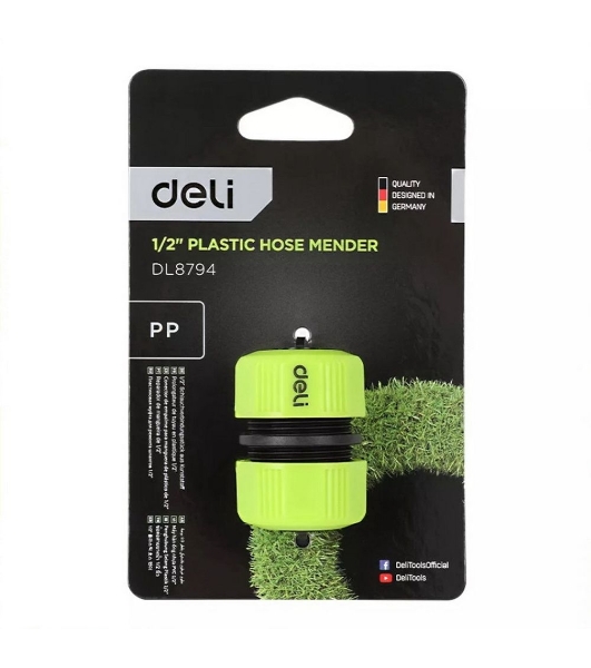 Муфта-соединитель для поливочных шлангов 1/2'' Deli DL8794 ударопрочный пластик