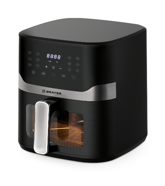 Аэрогриль Brayer BR2040 черный, 1800 Вт, 10 л, сенсор, 12 программ