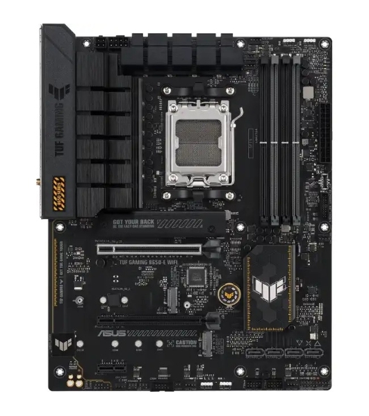 Материнская плата ASUS TUF GAMING B650E-PLUS WIFI, AM5, AMD B650, 4xDDR5, 4xSATA, 3xM.2, 1xPCIe 5.0 x16, 1xPCIe 4.0 x4, 2xPCIe 4.0 x1, 1xDisplayPort, 1xHDMI, 1x2.5Gb LAN, Wi-Fi 6E, Bluetooth 5.3, 1xUSB-C 20Gbps, 3xUSB-A 10Gbps, 6xUSB-A 2.0, 5x3.5 мм, 7.1, ATX