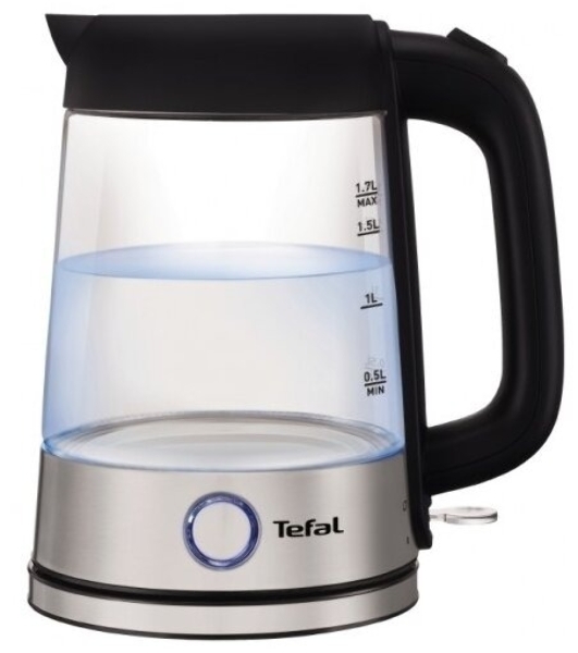 Электрочайник Tefal KI750D30 серебристый, 1.7 л, 2400 Вт, скрытый нагревательный элемент