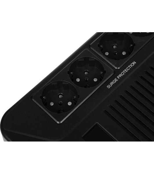 Источник бесперебойного питания SMARTWATT UPS SAFE PRO LCD 1000 черный 1000/600 ВА/Вт, напольный/настенный, линейно-интерактивный, LCD дисплей, Shuko CEE7/4 - 8 шт. (4 шт. с резервным питанием, 4 шт. - сетевой фильтр)