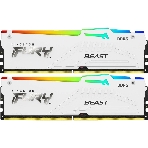 Оперативная память Kingston Fury Beast, DDR5, 32Gb (2x16Gb), 5600MHz, CL40, DIMM, с радиаторами, RGB, белый, фото 1