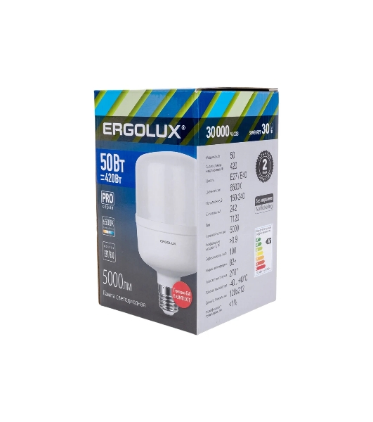 Лампа светодиодная Ergolux 14329 LED-HW-50W-E40-6K PRO 50Вт E27/E40 6500К 150-260В