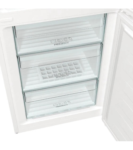 Холодильник Gorenje NRK6201EW4 белый двухкамерный 235/96 л морозилка снизу, No Frost