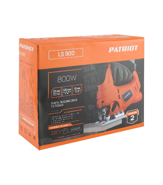 Лобзик PATRIOT LS 900, мощность 800 Вт, макс толщина дерева 100мм