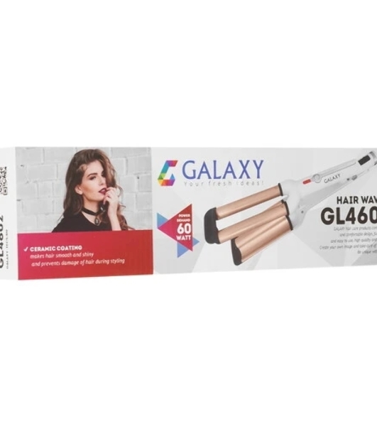Щипцы для завивки волос Galaxy Line GL4602 белый, 16 мм, 200 °C, 1 режим