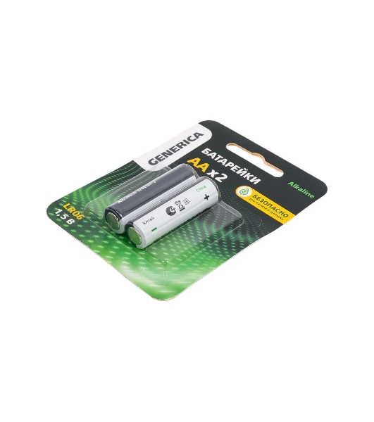Батарейка щелочная Alkaline LR06/AA (2шт/блистер) GENERICA
