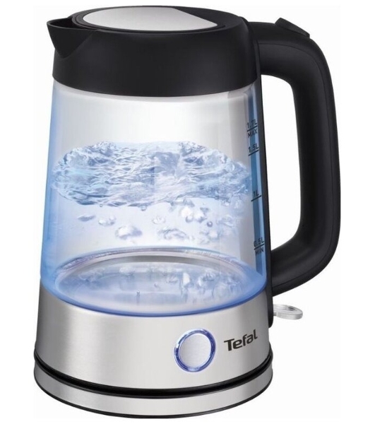 Электрочайник Tefal KI750D30 серебристый, 1.7 л, 2400 Вт, скрытый нагревательный элемент