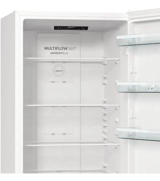 Холодильник Gorenje NRK6201EW4 белый двухкамерный 235/96 л морозилка снизу, No Frost