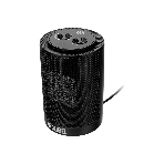 Тепловентилятор керамический Denzel DTFC-1200S, черный, 600/1200 Вт, 12 м2, 3 режима, термостат, фото 1
