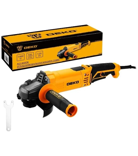 Угловая шлифовальная машина (УШМ) DEKO AG1400DK, 125мм, 1400 Вт