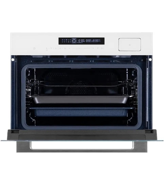 Духовой Шкаф электрический с паром Maunfeld MCMO5016STGW, 50л, дверца с 2 стеклами, белый