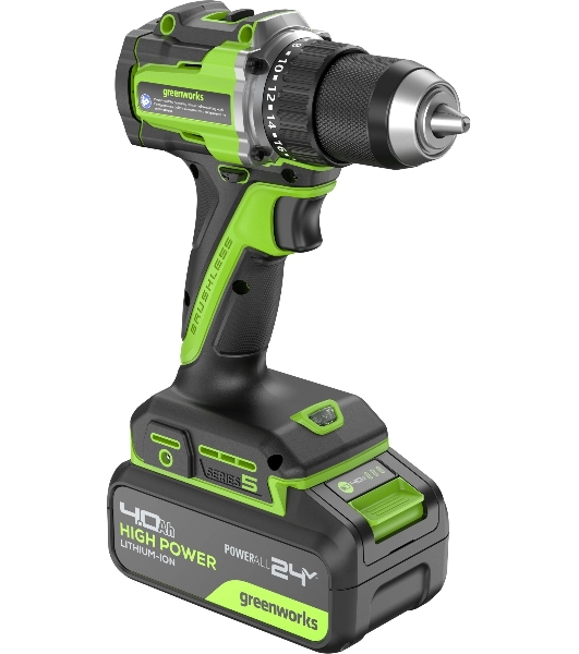 Дрель безударная Greenworks DD560 патрон:быстрозажимной реверс (3708407CUB)