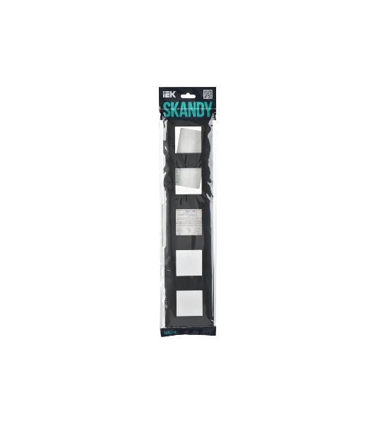 Рамка 5-местная IEK SKANDY SK-F05G (SK-M52-K53) графит