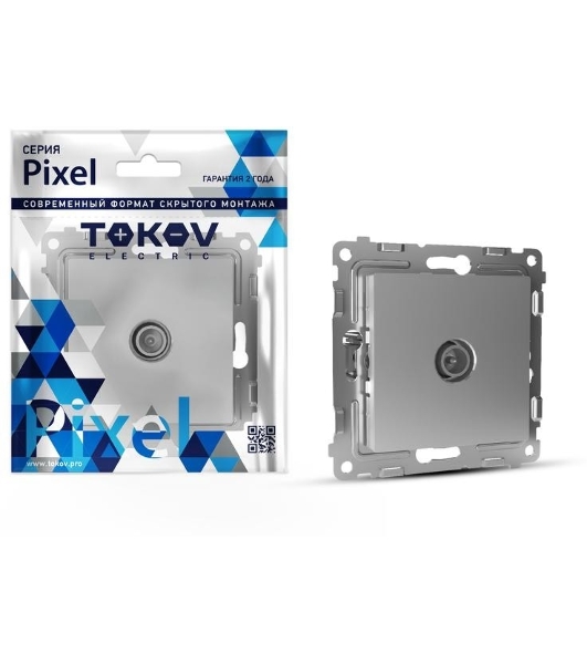 Коннектор TV TOKOV ELECTRIC СП Pixel механизм алюм.