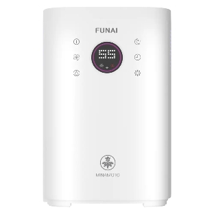 Увлажнитель воздуха Funai Minamoto USH-MNE450/4.0(WT) белый, 45 м², 4 л, ультразвуковой, гигростат, ионизация, ароматизация, управление по Wi-Fi, пульт ДУ