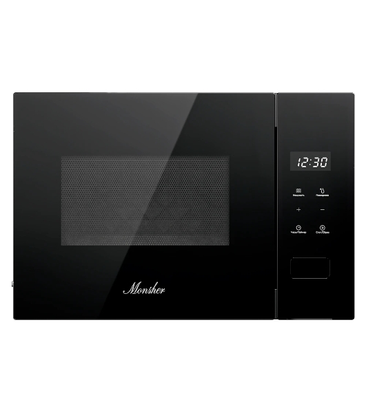 Встраиваемая микроволновая печь MONSHER MMH 1115 Noir, High-Tech, 15 л, мощность 600 Вт, 5 уровней мощности, размораживание, сенсорное управление, черный