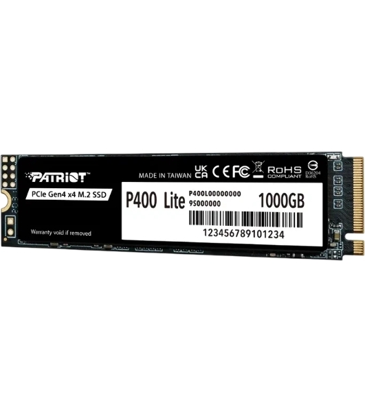 Накопитель SSD Patriot P400 Lite 1Tb M.2 2280 NVMe PCle 4.0 x4 R3500/W2700 TbW 560Tb 3D NAND with HS