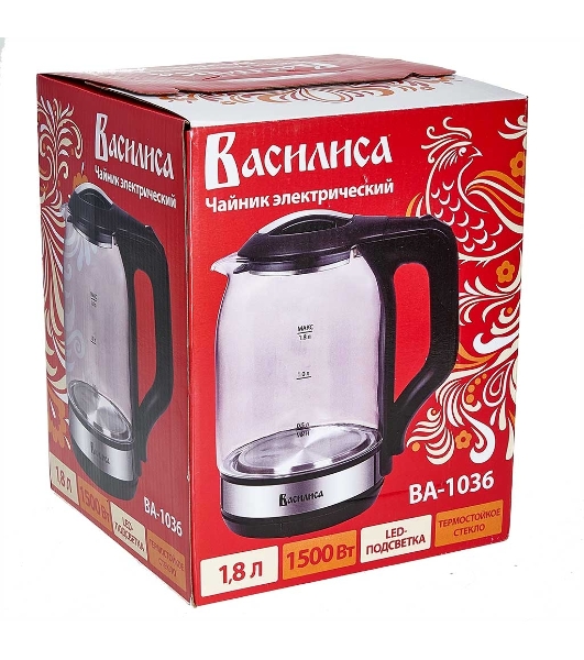 Чайник электрический ВАСИЛИСА ВА-1036 черный