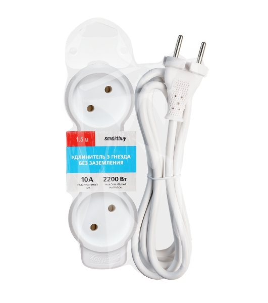Удлинитель бытовой Smartbuy (SBE-10-3-1.5m-N) 3 гн х 1,5 м белый