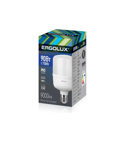 Лампа светодиодная ERGOLUX (14332) LED-HW-90W-E40-6K серия PRO