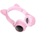 Беспроводные/проводные наушники Hoco W27 серый, накладные, Bluetooth + проводной, 'кошачьи ушки', до 5 ч., фото2