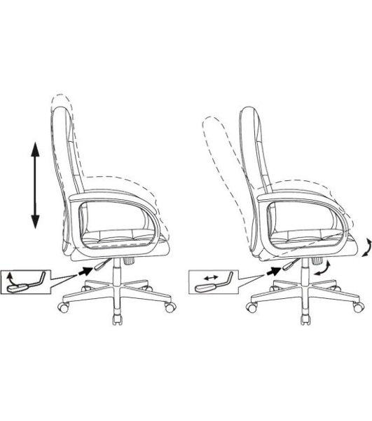 Кресло руководителя Бюрократ CH 002 Fabric Light-19 серый, крестов. пластик