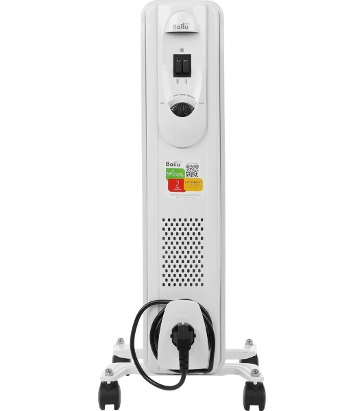 Обогреватель масляный Ballu Comfort BOH/CM-05WDN 1000 (5 секций) белый, 1000 Вт, 15 м2, термостат