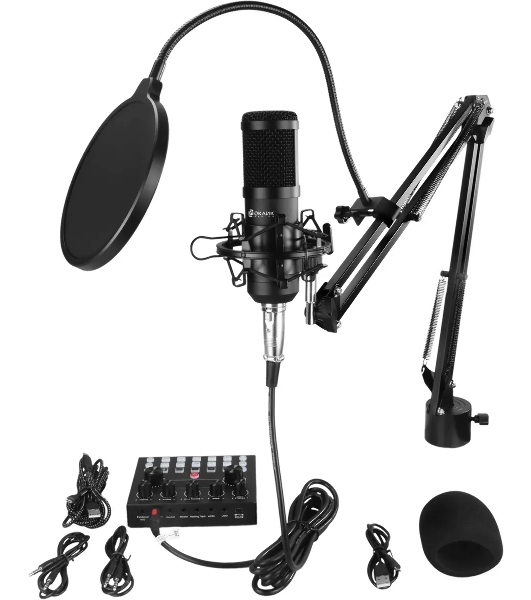 Микрофон проводной Оклик SM-600G 2.5м черный